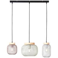 Brilliant Meerdere kleuren hanglamp Giada met hout 99150/72