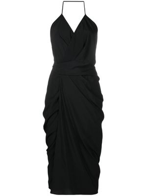 Rick Owens robe mi-longue Laura à fronces - Noir