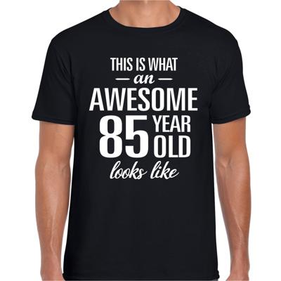 Awesome 85 years - geweldig 85 jaar cadeau t-shirt - zwart - voor heren - Verjaardag cadeau