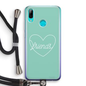 Friends heart pastel: Huawei P Smart (2019) Transparant Hoesje met koord