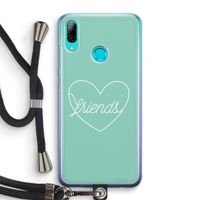 Friends heart pastel: Huawei P Smart (2019) Transparant Hoesje met koord