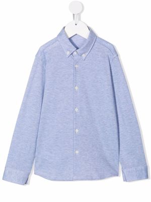 Il Gufo chemise à boutonnière sur le devant - Bleu