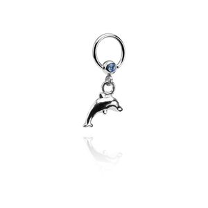 Jeweled Ball Closure Ring met bedel Chirurgisch staal 316L / Belegde messing Piercingringen