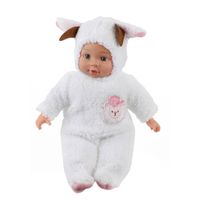 Beau baby babypop in dierenpakje schaap