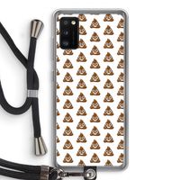 Poop emoji: Samsung Galaxy A41 Transparant Hoesje met koord