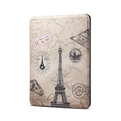 Eiffel Tower Pattern Horizontal Flip PU Leather Protective Case for Amazon Kindle 2019 with Sleep & Wake-up Funtion