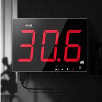 SNDWAY Wall-mounted 30~130dB Large Screen Digital Display Noise Decibel Monitoring Testers Specification:SW525B with Storage + USB
