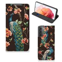 Samsung Galaxy S21 | Hoesje maken | Pauw met Bloemen