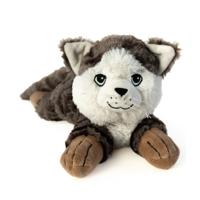 Habibi Magnetron Knuffel - kat / poes - Warmte knuffeldier - grijs - 35 cm - pittenzak