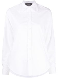 Lorena Antoniazzi chemise en coton à col pointu - Blanc