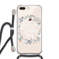 Diamonds: iPhone 7 PLUS Transparant Hoesje met koord