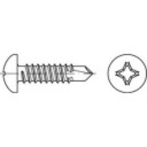 TOOLCRAFT TO-5441592 Zelfborende schroef 6.3 mm 80 mm Kruiskop Phillips Staal Galvanisch verzinkt 250 stuk(s)