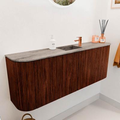 Toiletmeubel Mondiaz Joya Dlux | 113.2 cm | Meubelkleur Ruby | Faye wastafel Oza Wasbak Midden | 1 kraangat