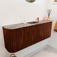 Toiletmeubel Mondiaz Joya Dlux | 113.2 cm | Meubelkleur Ruby | Faye wastafel Oza Wasbak Midden | 1 kraangat