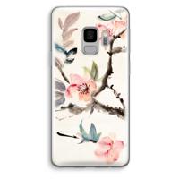 Japanse bloemen: Samsung Galaxy S9 Transparant Hoesje