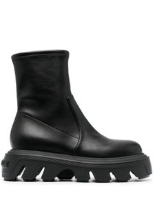 Casadei bottines en cuir à semelle épaisse - Noir