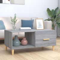 Salontafel 89,5x50x40 cm bewerkt hout grijs sonoma eikenkleurig - thumbnail