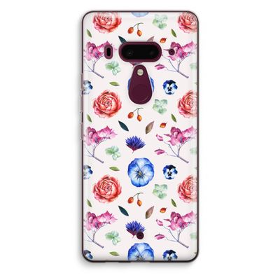 Bloemetjes: HTC U12+ Transparant Hoesje