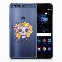 Silicone Back Case Huawei P10 Plus Boho Skull