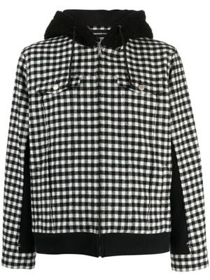 Undercover veste à carreaux imprimés - Noir