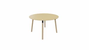 Tafel 9311 rond - 80 cm. - Zwart - Beuken - Beuken naturel