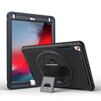 iPad 9.7 2017/2018 Heavy Duty 360 Case met Draagriem - Zwart - thumbnail