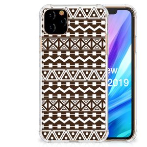 Apple iPhone 11 Pro Max Doorzichtige Silicone Hoesje Aztec Brown