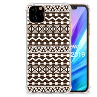 Apple iPhone 11 Pro Max Doorzichtige Silicone Hoesje Aztec Brown - thumbnail