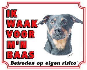 Jack Russell Terrier Waakbord - Ik waak voor mijn baas