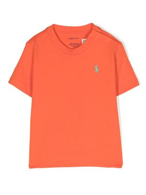 Ralph Lauren Kids t-shirt à logo Polo Pony brodé - Orange