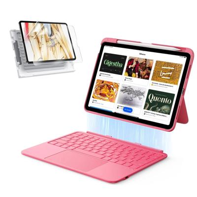 iPad 10th Gen Flex Keyboard Case (Detachable) Paper-feel Bundle - US Layout-Pink