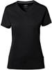 Hakro 169 COTTON TEC® Women's V-neck shirt - Black - XS