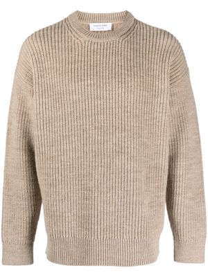 Marine Serre pull en laine à design nervuré - Tons neutres