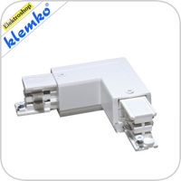 Euro 3 fase rails l - connector rechts (65x65 mm) wit