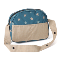 Poppen Luiertas - Stars Turquoise Beige Poppen Luiertas - Stars Turquoise Beige