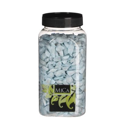 Marbles lichtblauw fles 1 kilogram - Mica decorations