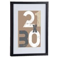 Houten fotolijst - zwart - 30 x 40 cm - fotolijstje - met passe-partout - decoratie