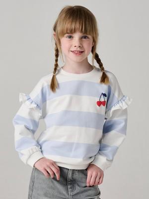 Marinetrui met ruches voor meisjes bleekblauw