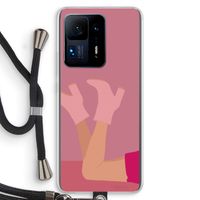 Pink boots: Xiaomi Mi Mix 4 Transparant Hoesje met koord