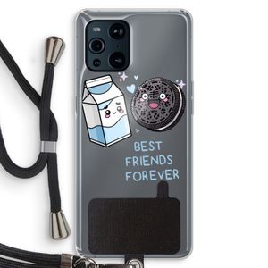 Best Friend Forever: Oppo Find X3 Pro Transparant Hoesje met koord