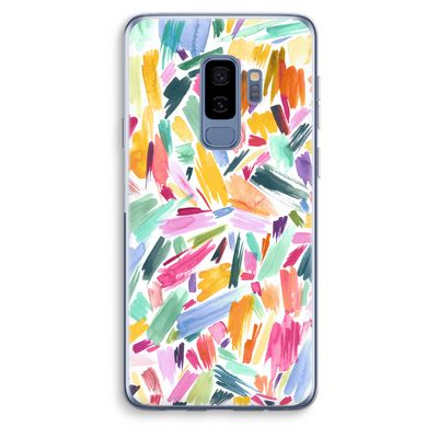 Watercolor Brushstrokes: Samsung Galaxy S9 Plus Transparant Hoesje