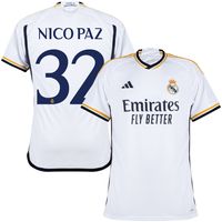 Real Madrid Shirt Thuis 2023-2024 + Nico Paz 32 - thumbnail