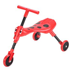 The Bugs ScuttleBug Beetle Loopfiets met 3 Wielen Junior Rood/Zwart