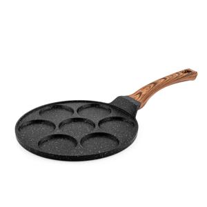 Black Marble Wood Serie -7 Hole Pancakepan - Ø28cm