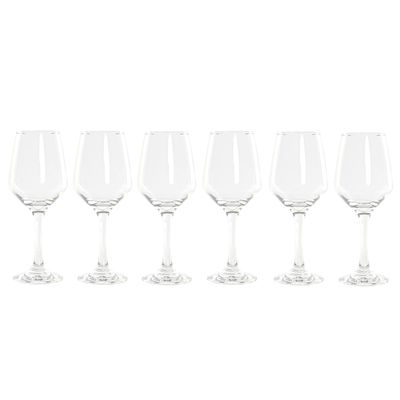 18x Stuks witte wijn glazen 320 ml van glas