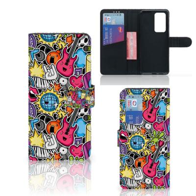 Huawei P40 Pro | Wallet Case | met Pasjes | Punk Rock