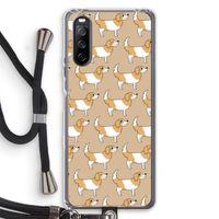 Doggy: Sony Sony Xperia 10 III Transparant Hoesje met koord