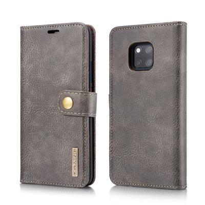 Dg. MING Crazy Horse textuur Flip afneembare magnetische lederen case voor Huawei mate 20 Pro met houder & kaartsleuven & portemonnee (grijs)