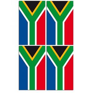 2x papieren slinger zuid-afrika - 400 cm - zuid-afrikaanse vlag - supporter feestartikelen - landen