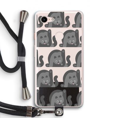 Cats: Pixel 3 XL Transparant Hoesje met koord